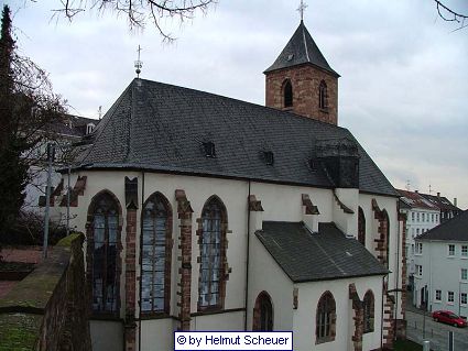 Schlosskirche Saarbruecken mit alter Spitze